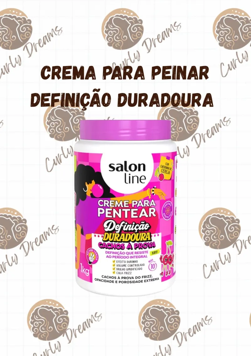 Creme Para Pentear Definição Duradoura Cachos à Prova 1kg