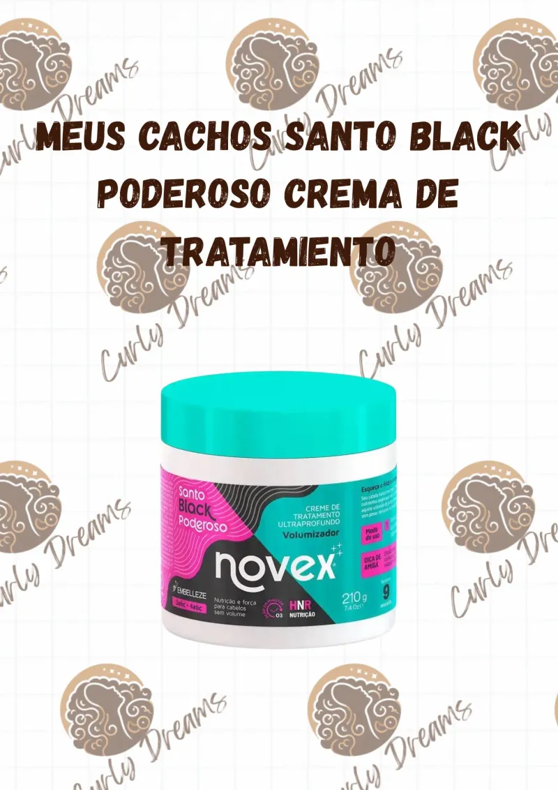 Baño De Crema Novex Santo Black Poderoso Meus Cachos x 210 g